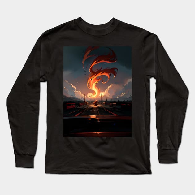 Endless Highway Long Sleeve T-Shirt by Cisco's Art